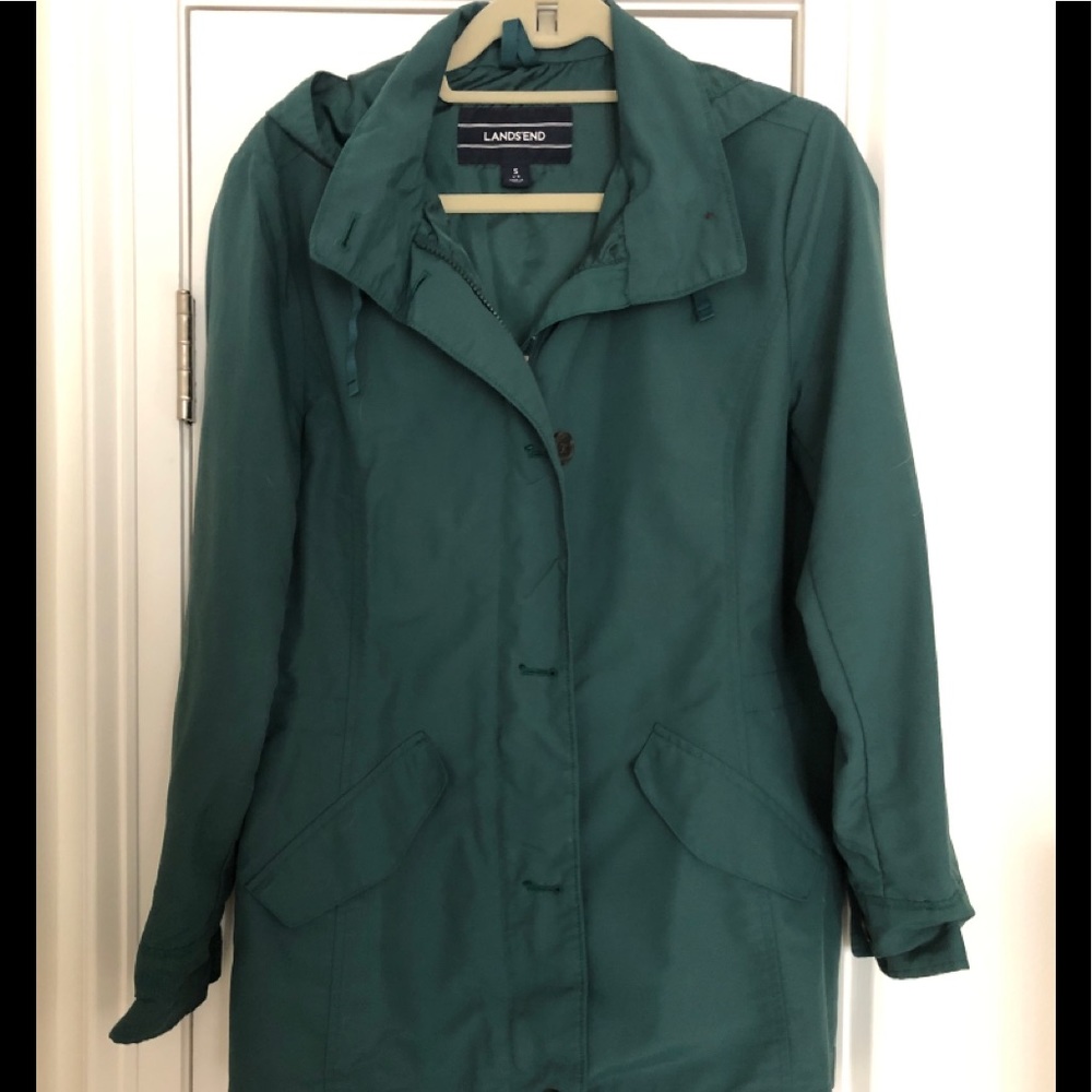 Lands End Green Raincoat!